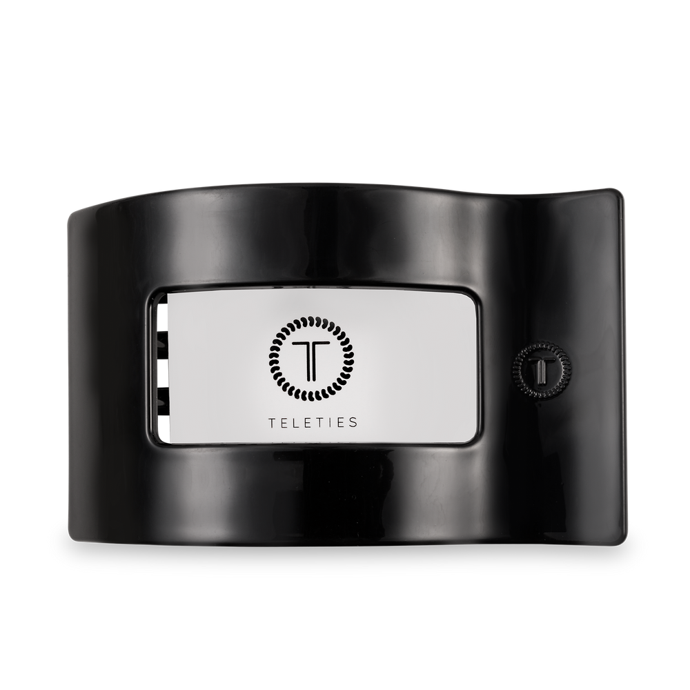 Flat Rectangle Hair Clip | Large | Jet Black