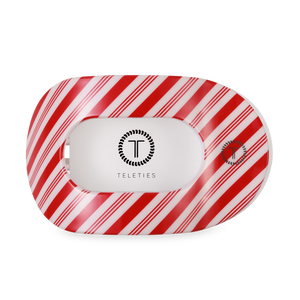 Flat Round Hair Clip | Large | Candy Cane Crush
