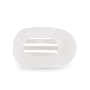 Round Flat Hair Clip | Small | Coconut White