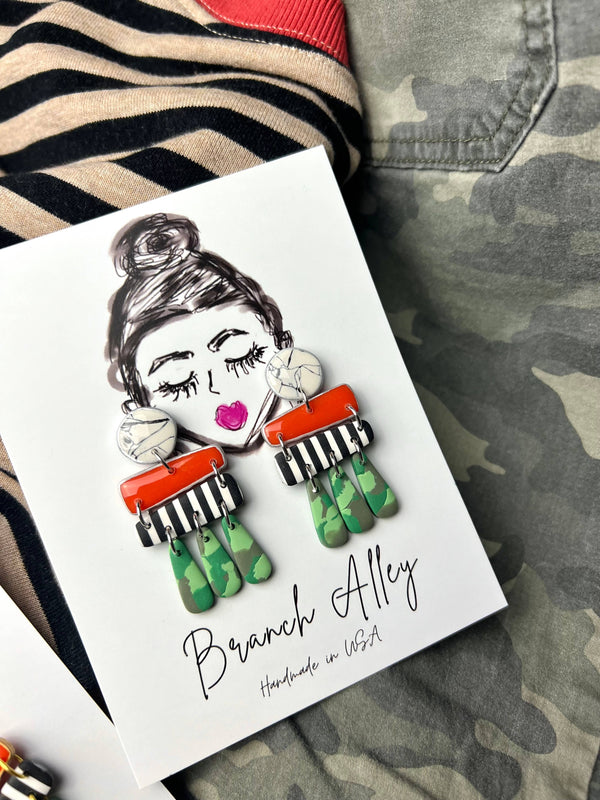 Modern Mosaic Statement Earrings