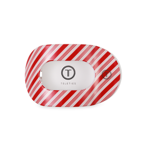 Flat Round Hair Clip | Medium | Candy Cane Crush