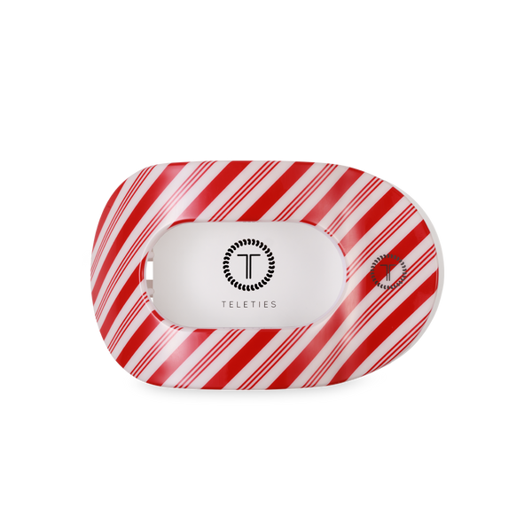 Flat Round Hair Clip | Medium | Candy Cane Crush