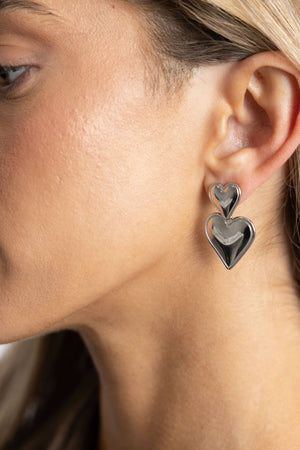 Brynn Heart Earring: Silver