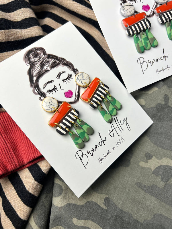 Modern Mosaic Statement Earrings