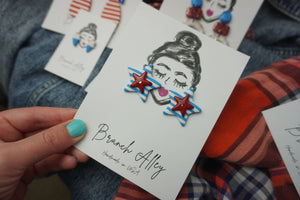 Americana Star Statement Earrings