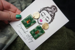 Camo Luxe Statement Earrings