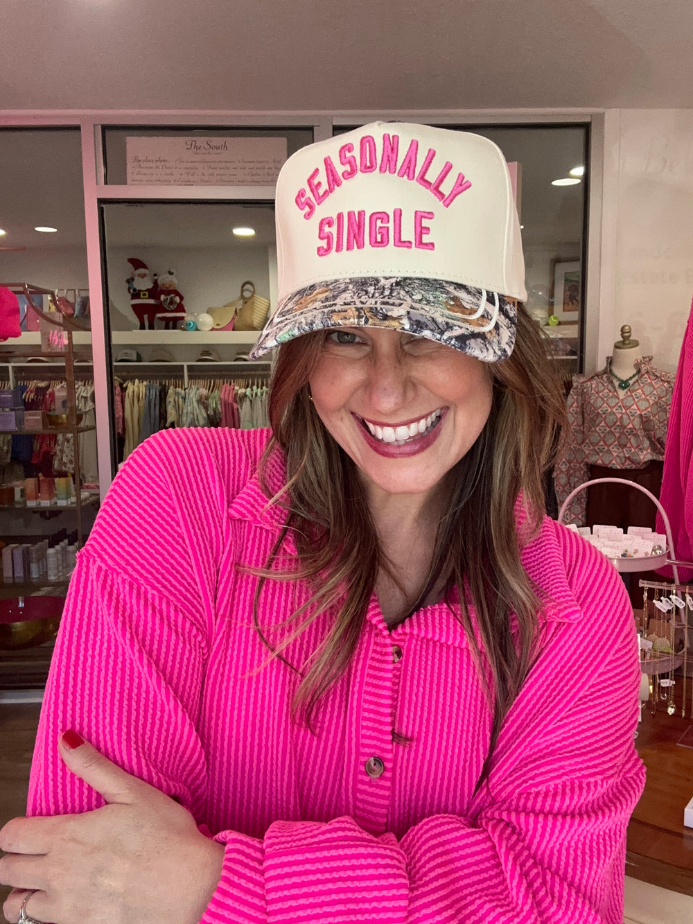 Seasonally Single Camo Hat