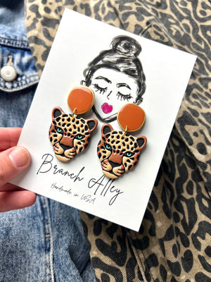 Wild Leopard Statement Earrings