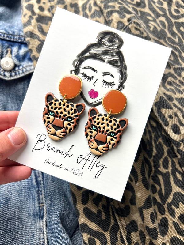 Wild Leopard Statement Earrings