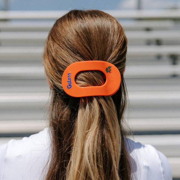 Flat Round Hair Clip | Large | Go Gators!