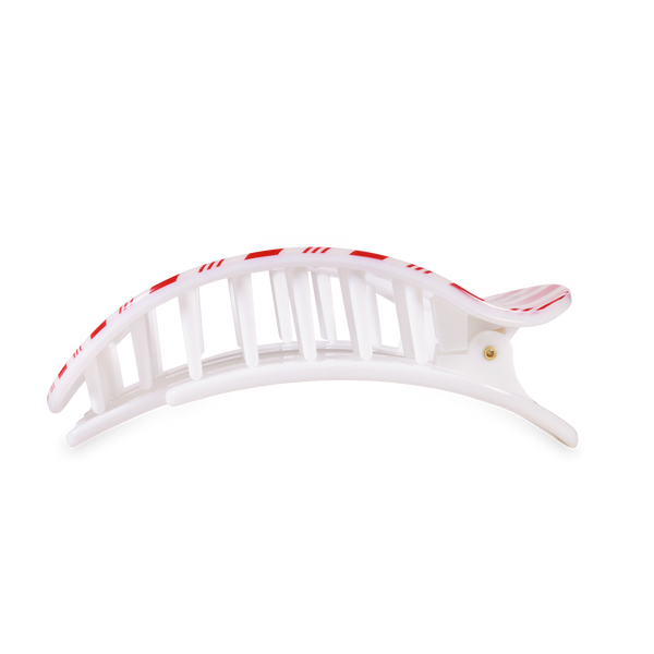 Flat Round Hair Clip | Large | Candy Cane Crush