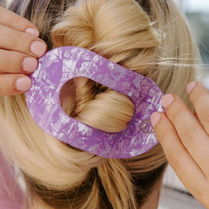 Flat Round Hair Clip | Large | Lavender Mist