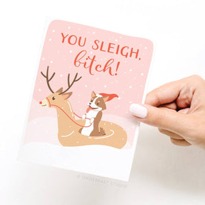 You Sleigh B*tch! Greeting Card