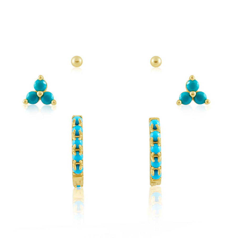 Turquoise Earring Set