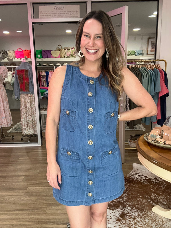 Golden Hour Denim Dress