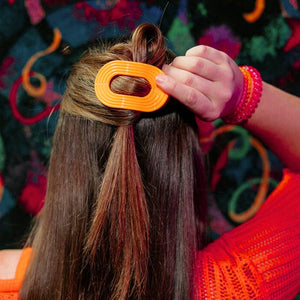 Flat Round Hair Clip | Small | Day Rave