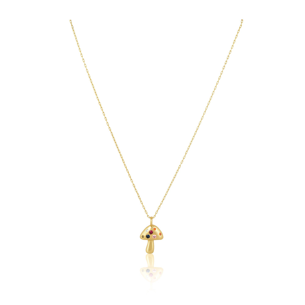 Golden Grove Mushroom Necklace