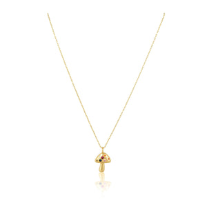 Golden Grove Mushroom Necklace