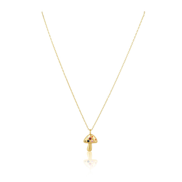Golden Grove Mushroom Necklace