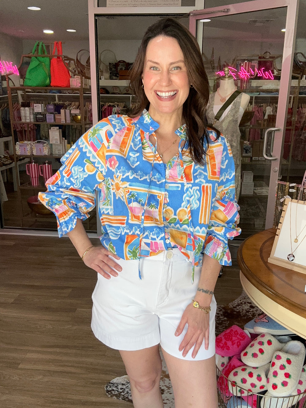 Santorini Escape Top