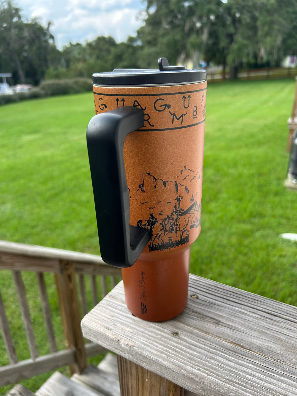 Cattle Drive 40 oz Tumbler – Rust