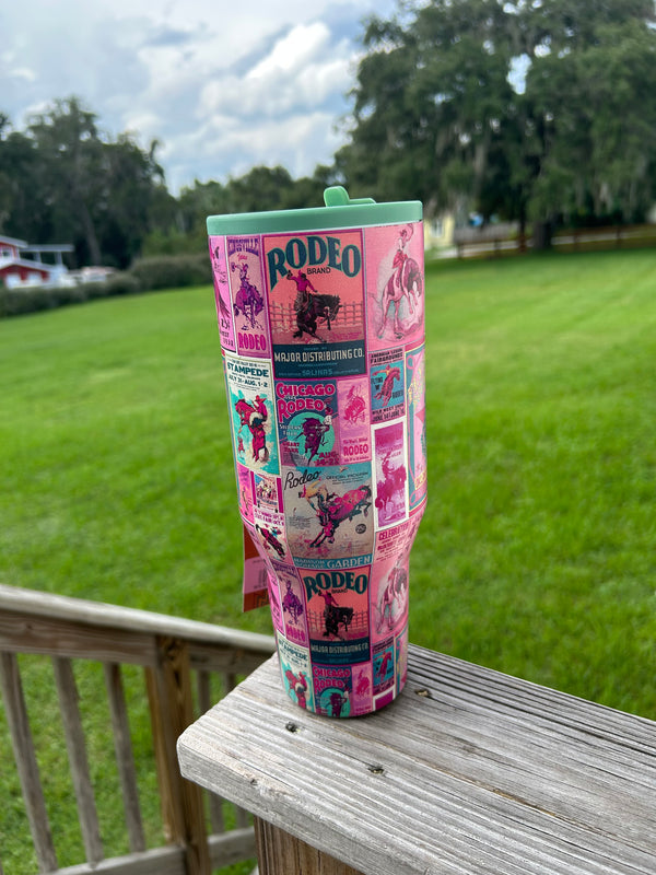 Pretty in Pink Rodeo 40 oz Tumbler