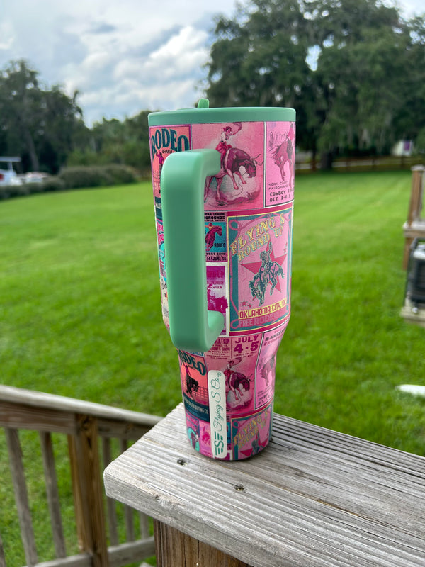 Pretty in Pink Rodeo 40 oz Tumbler