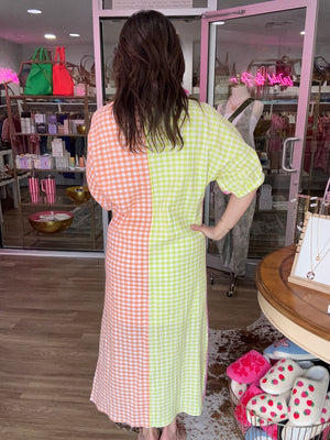 Blakely Gingham Midi Dress