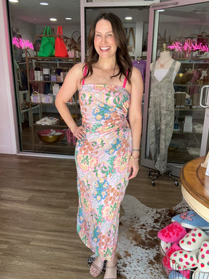 Garden Party Pleated Midi Dress