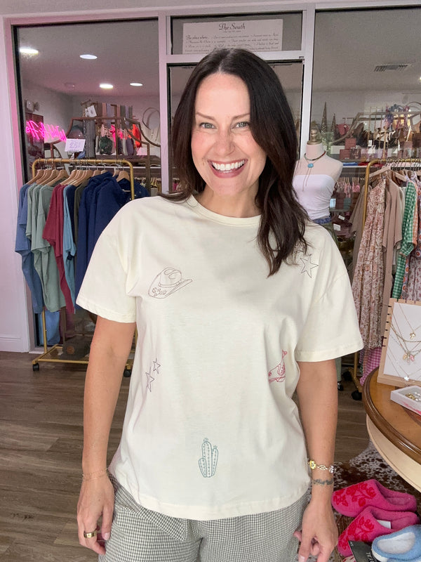Desert Stitches Oversized Tee