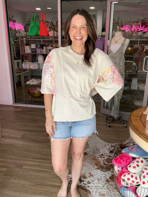 Picnic Patchwork Eyelet Top