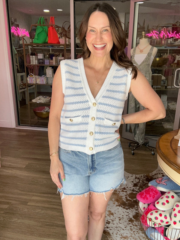 Coastal Charm Crochet Vest