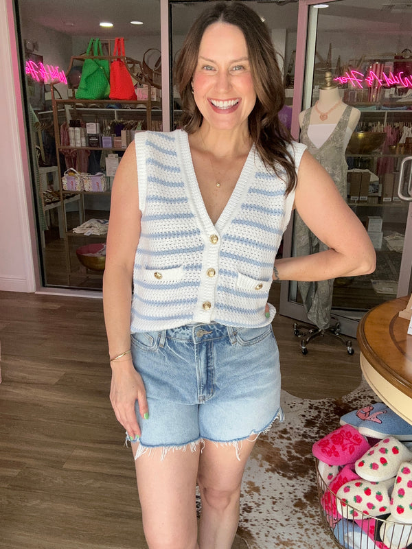 Coastal Charm Crochet Vest