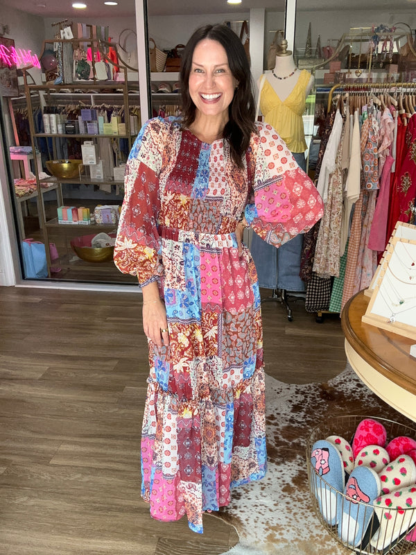 Patchwork Daydream Maxi Dress