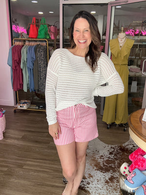 Driftwood Crochet Knit Top