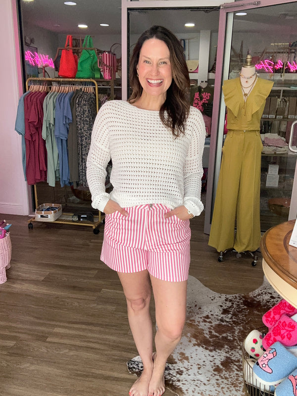 Driftwood Crochet Knit Top