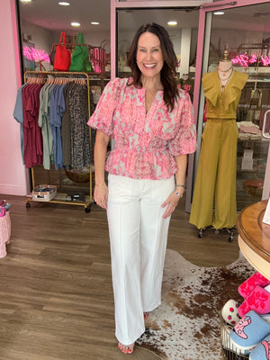 Blooming Garden Puff Sleeve Top