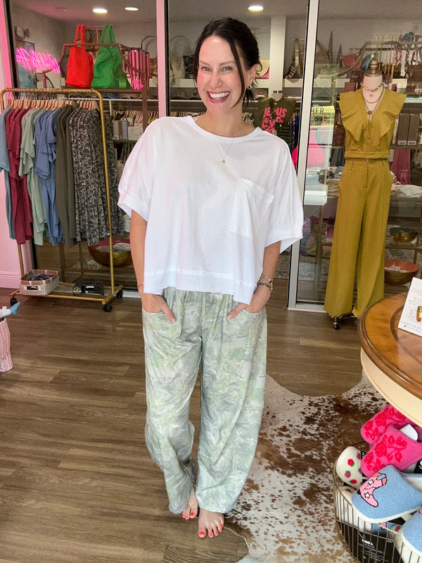 Olive Camo Barrel Pant