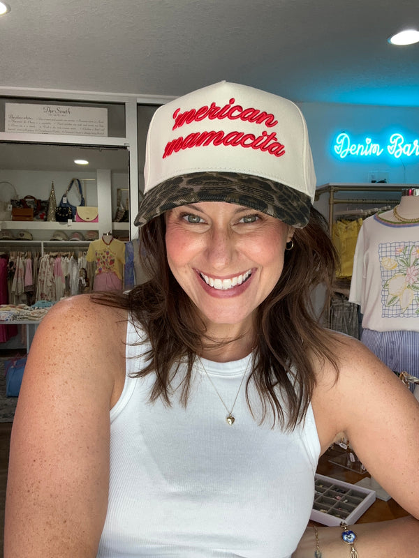 'Merican Mamacita Trucker Hat – Leopard