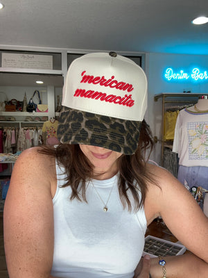 'Merican Mamacita Trucker Hat – Leopard