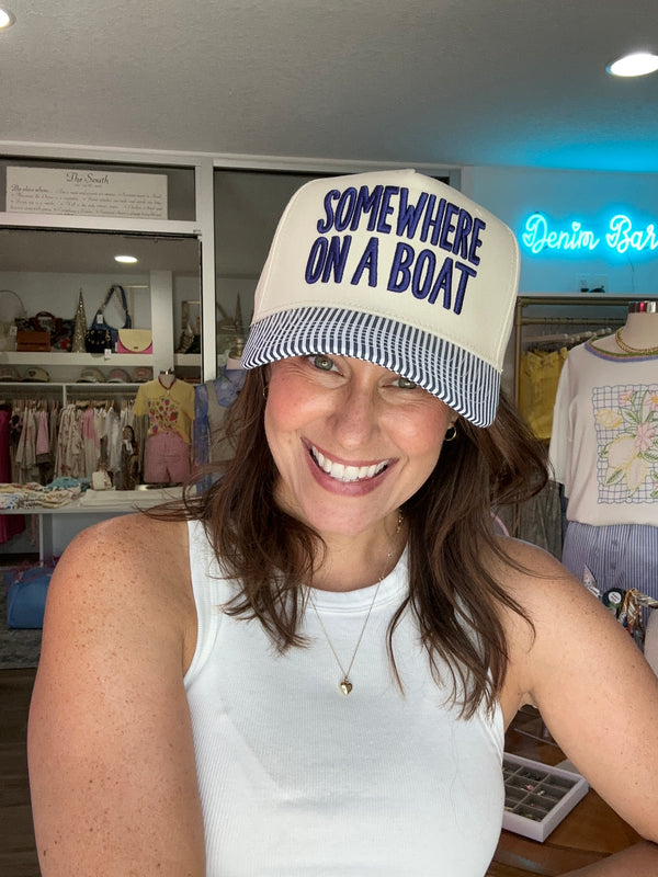 Somewhere On A Boat Hat
