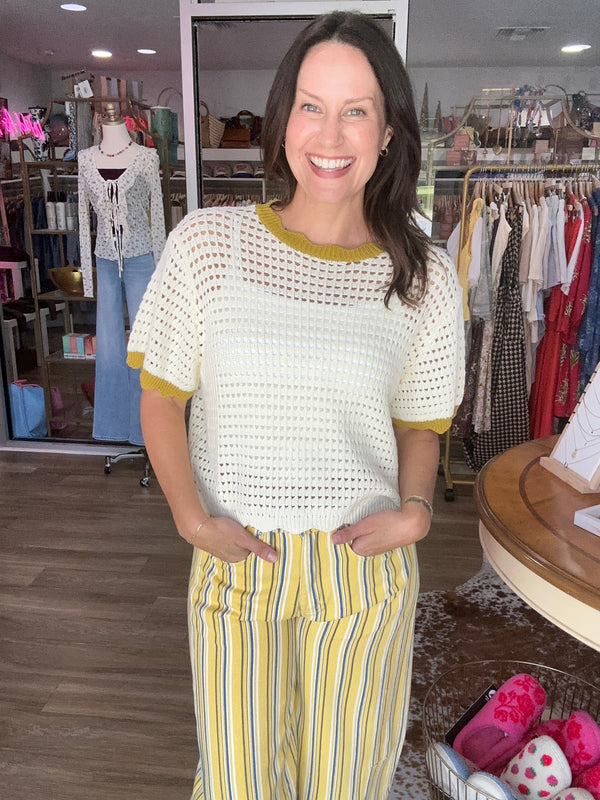 Lemongrass Lovely Knit Top