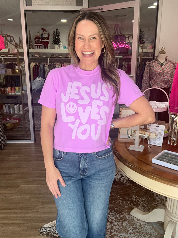 Jesus Loves You Crop Tee