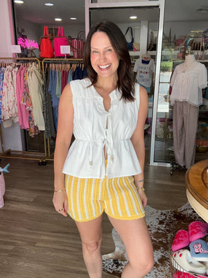 Seaside Charm Linen Top