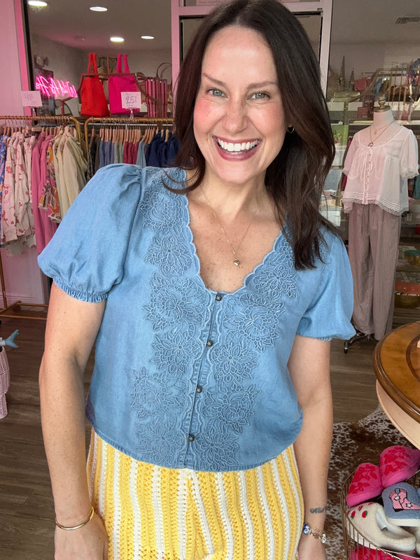 Sweetwater Scallop Top