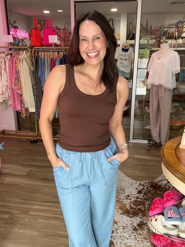 Reversible Ribbed Tank Top