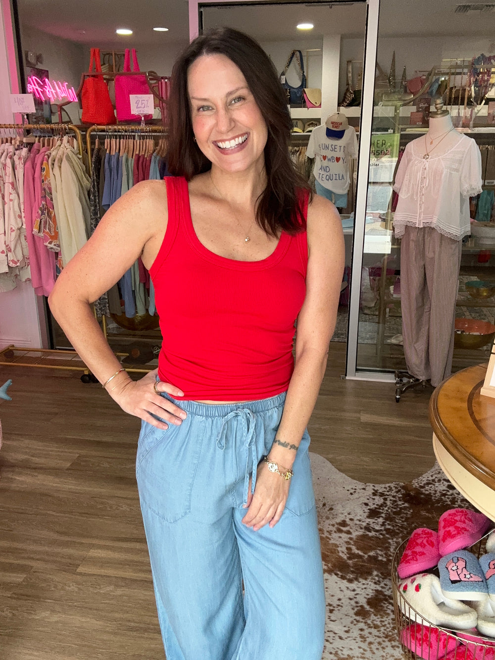 Reversible Ribbed Tank Top
