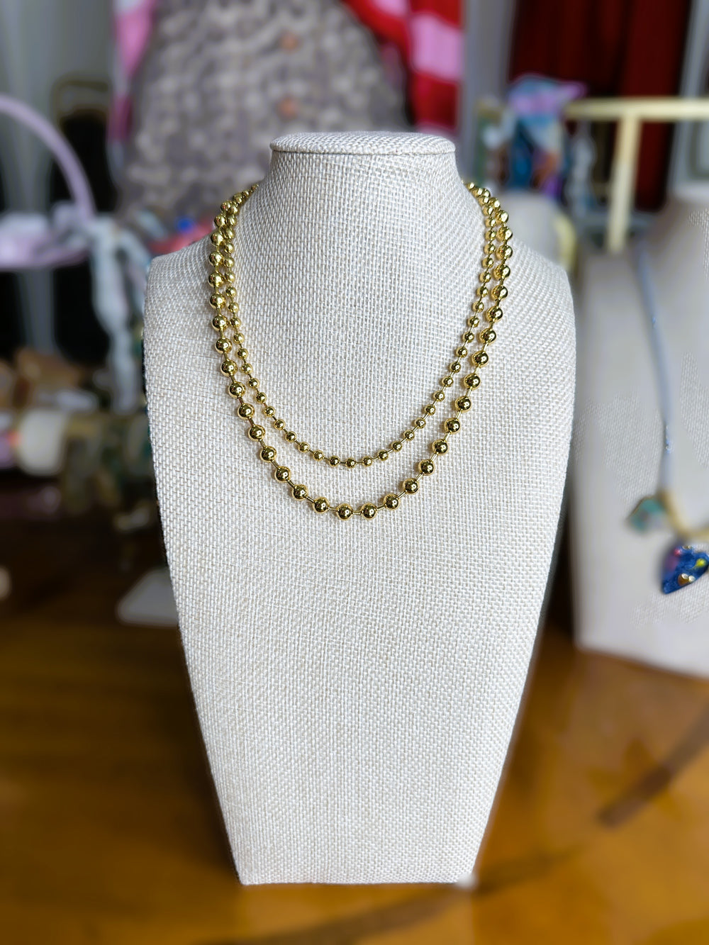 Gold Beaded Necklace