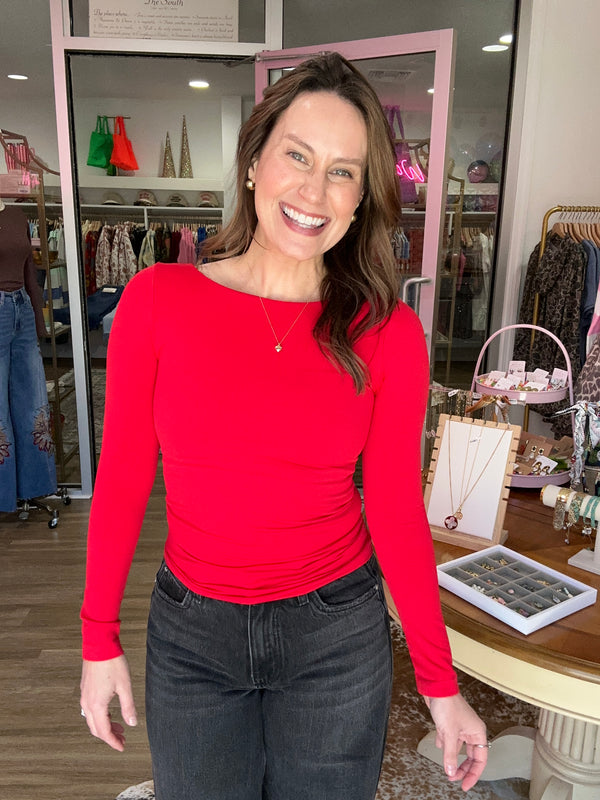 Boat Neck Long Sleeve