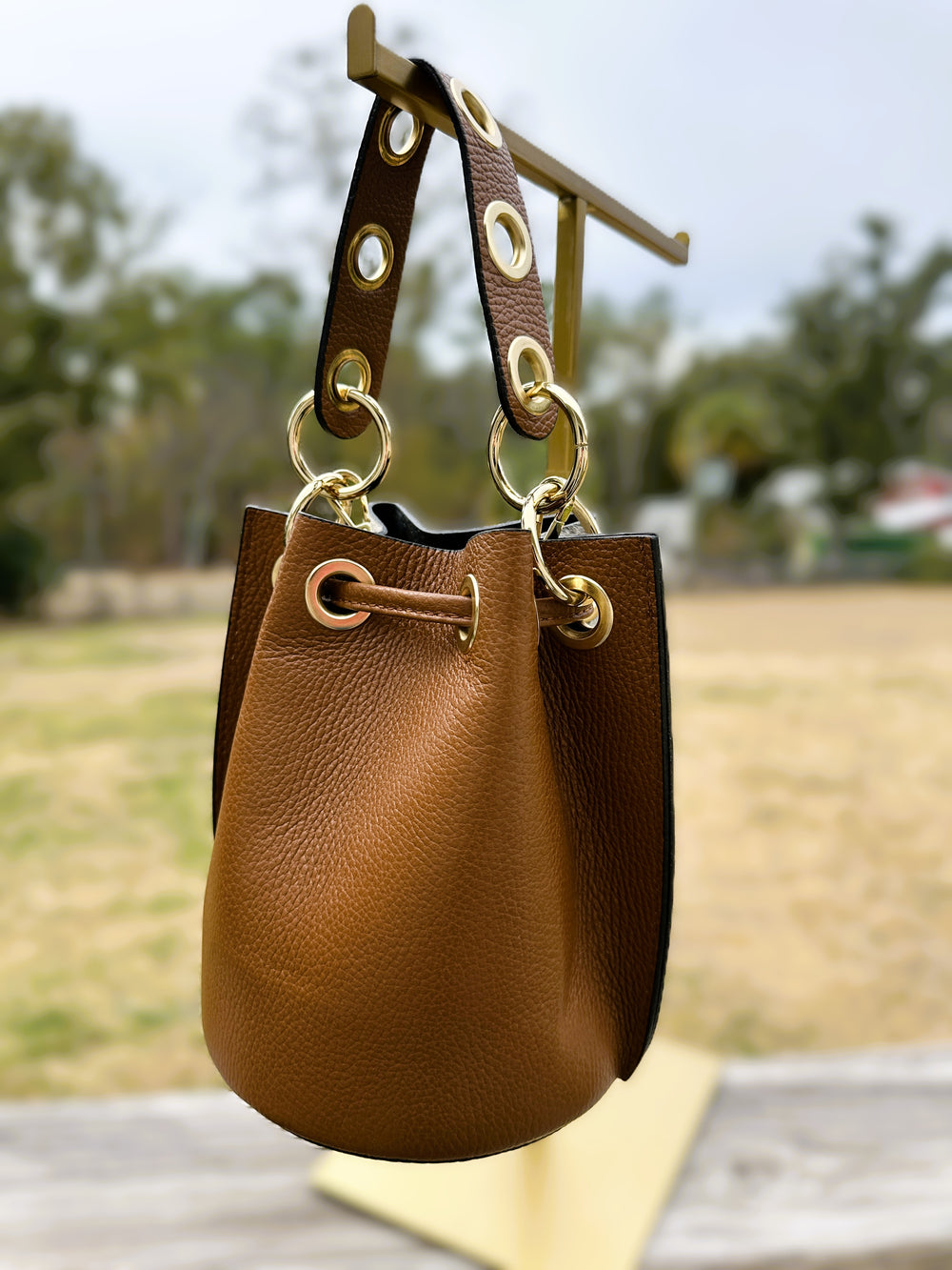 Demi Bucket Bag - Spotted Brown